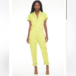 Pistola Lime Green Jumpsuit Grover Field Suit in Marigold